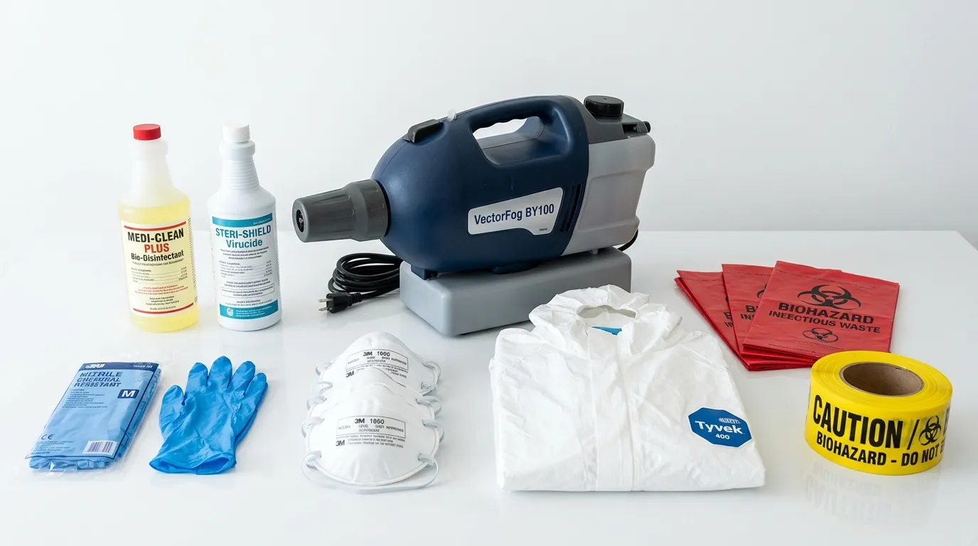 Professional biohazard remediation crew working in Port Orange